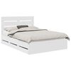 vidaXL Bed Frame with Drawer White 150 x 200 cm Engineer Wood