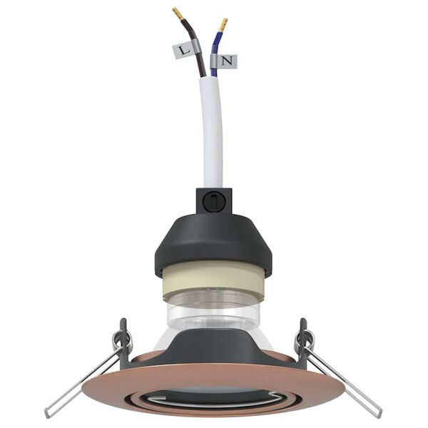 vidaXL Spotlight 6 pcs Copper 9 x 9 x 2.5 cm Metal