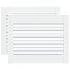 vidaXL Cabinet Doors Louvred Design 2 pcs White 39.5x49.4 cm Solid Wood Pine