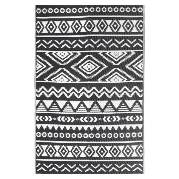 vidaXL Outdoor Rug ARAKIL Black 160x230 cm PP