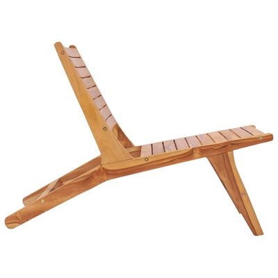 vidaXL Garden Chair with Footrest Solid Teak Wood