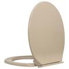 vidaXL Soft-Close Toilet Seat Beige Oval