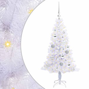 vidaXL Artificial Christmas Tree with Stand White 120 cm PVC and Steel