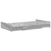 vidaXL Storage Bed Frame Grey Sonoma 120 x 200 cm Engineered Wood