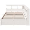 vidaXL Bookcase Bed without Mattress White 90x190 cm Solid Wood Pine