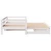 vidaXL Daybed with Trundle and Drawers without Mattress White 90x190 cm Single