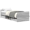 vidaXL Bed Frame without Mattress Grey Sonoma 90x200 cm
