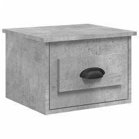 vidaXL Wall-mounted Bedside Cabinet Concrete Grey 41.5x36x28cm