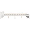 vidaXL Bed Frame without Mattress White Solid Wood 140x200 cm
