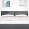 vidaXL LED Headboard with LED Strip Lights Dark grey 144 cm Velvet