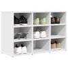 vidaXL Shoe Cabinet with Shelf White 77.5 x 30 x 51 cm Engineered Wood