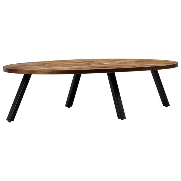 vidaXL Coffee Table Solid Reclaimed Teak Oval 120x60x30 cm