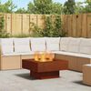 vidaXL Fire Pit Brown 80 x 80 x 40 cm Weathering Steel