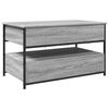 vidaXL Coffee Table Grey Sonoma 85x50x50 cm Engineered Wood and Metal