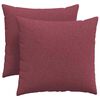 vidaXL Sofa Pillows 2 pcs Wine Red 45 x 45 cm Fabric