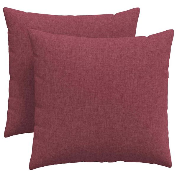 vidaXL Sofa Pillows 2 pcs Wine Red 45 x 45 cm Fabric