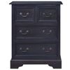 vidaXL Chest of Drawers Light Black Coffee Solid Mahogany Wood
