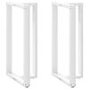 vidaXL Bar Table Legs T-Shaped&nbsp;2 pcs White 60x35x(110-111) cm Steel