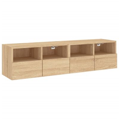 vidaXL TV Wall Cabinets 2 pcs Sonoma Oak 60x30x30 cm Engineered Wood