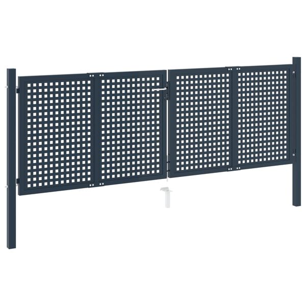 vidaXL Fence Gate Anthracite 306x150 cm Steel