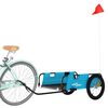 vidaXL Bike Trailer Blue Oxford Fabric and Iron