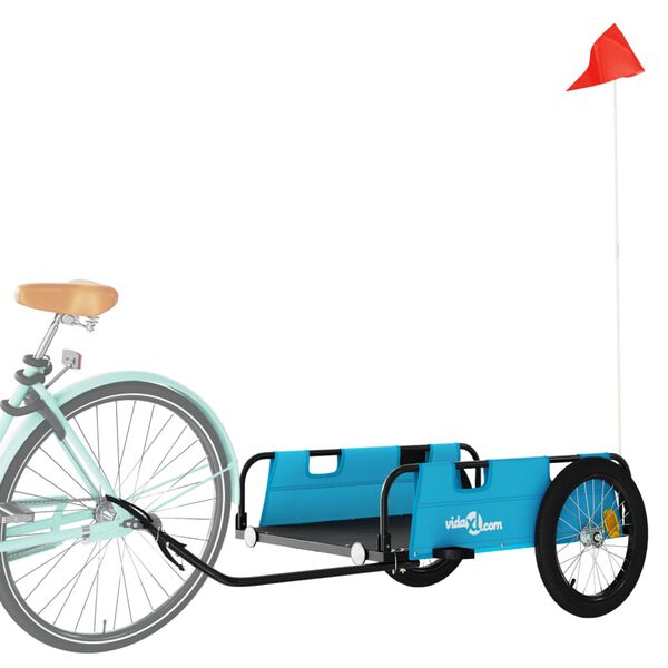 vidaXL Bike Trailer Blue Oxford Fabric and Iron