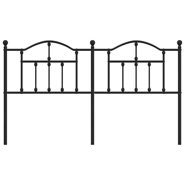 vidaXL Metal Replace Headboard Black 180 cm