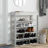 vidaXL Shoe Rack Concrete Oak 80x30x98 cm Engineered Wood