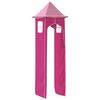 vidaXL Curtains for Loft Bed with Tunnel and Tower Pink