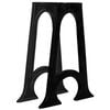 vidaXL Dining Table Leg | Set of 2 | Black | Cast Iron | Medium
