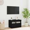 vidaXL TV Cabinet Black Oak 60 x 35 x 40 cm Engineered Wood