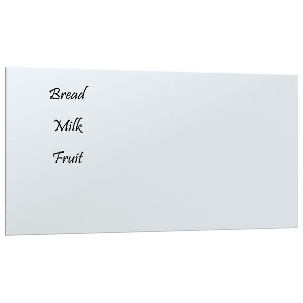 vidaXL Wall-mounted Magnetic Board White 60x30 cm Tempered Glass