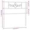 vidaXL Metal Replace Headboard Black 107 cm
