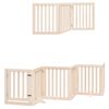 vidaXL Dog Gate with Door Foldable 12 Panels 600 cm Poplar Wood