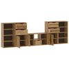 vidaXL 5 Piece TV Units with Storage ODDA Solid Wood Pine