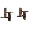 vidaXL Wall Shelves 2 pcs Brown Oak 38x12x38 cm Engineered Wood
