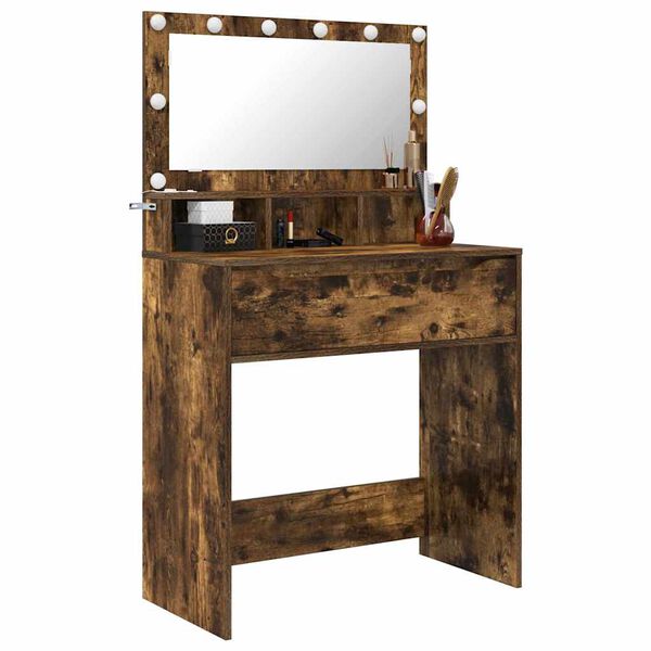 vidaXL Bedroom Dressing Tables Smoked Oak 80 x 39.6 x 135 cm