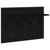 vidaXL Wall-Mounted Coat Rack with Shelf Black oak 60 x 40 x 12 cm