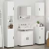 vidaXL Bathroom Furniture Set 5 pcs White Engineered wood & Metal