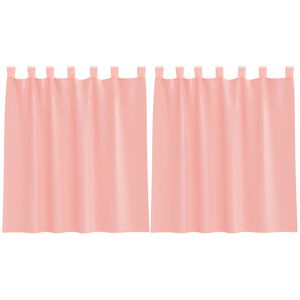 vidaXL Voile Curtains with Rod Pockets 2 pcs Pink