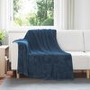 vidaXL Throw Blanket Navy Blue 150 x 200 cm Fleece