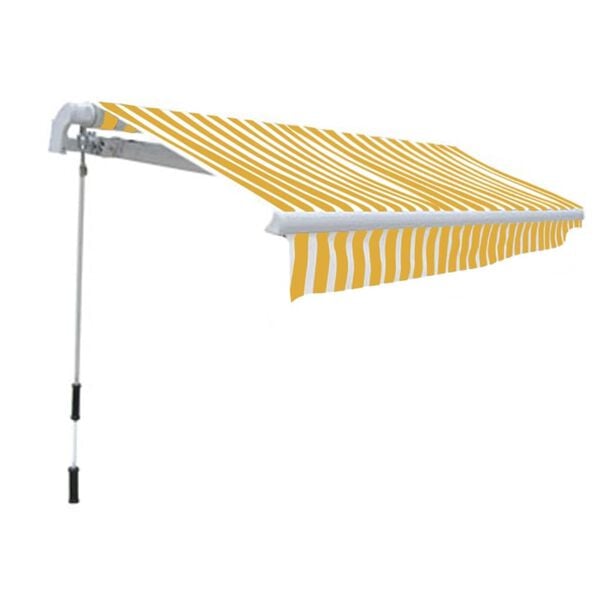 vidaXL Folding Awning 300 cm Yellow & White