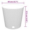 vidaXL Planter with Removable Inner Anthracite 35 / 37.5 L PP Rattan