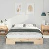 vidaXL Floor Bed Frame with Storage Brown 140 x 200 cm Solid pine wood