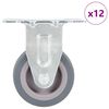vidaXL 12 pcs Fixed Casters 50 mm