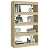 vidaXL Book Cabinet/Room Divider Sonoma Oak 80x30x135 cm Engineered Wood