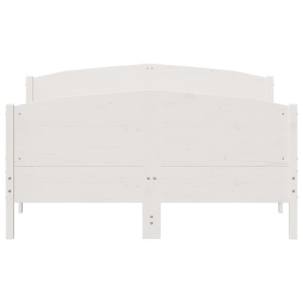 vidaXL Bed Frame without Mattress White 140x200 cm Solid Wood Pine