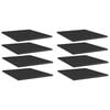 vidaXL Bookshelf Boards 8 pcs High Gloss Black 40x50x1,5 cm Engineered Wood
