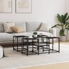 vidaXL Coffee Table Black 91x91x40 cm Engineered Wood