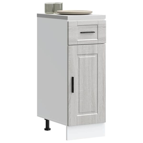 vidaXL Kitchen Base Cabinet&nbsp;Porto Grey Sonoma Engineered Wood